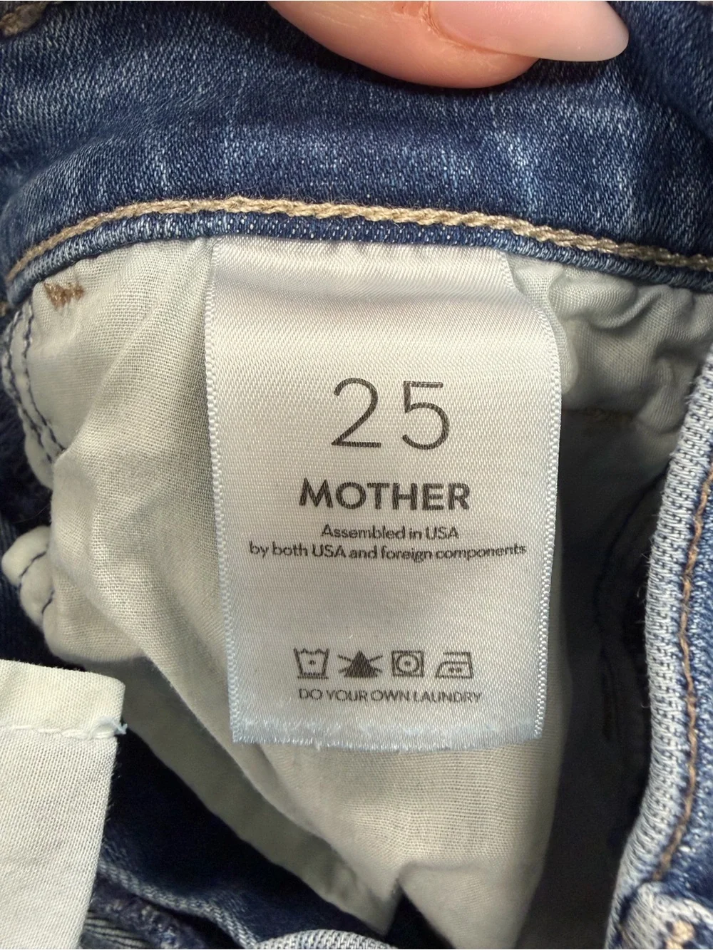 Mother Lil Hustler Ankle Fray Petite Healing Jar Medium Wash High-Rise Jeans